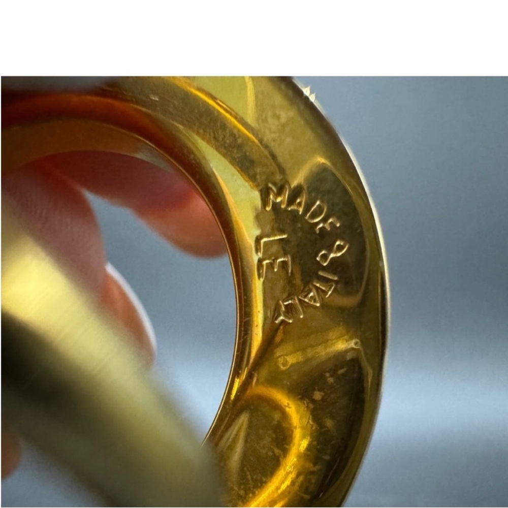 Authentic Celine 24k Gold Plated Scarf Ring - Picture 3 of 4